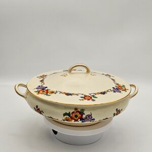 Pope-Gosser Antique Covered Vegetable Dish K-28 Made In The USA Replacement Dish